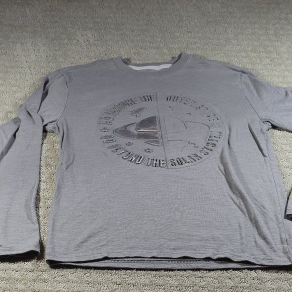 Embossed "Adventure The Outer Space Go Beyond The Solar System" T-shirt - Picture 2 of 6